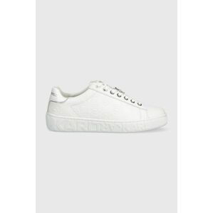 Kožené sneakers boty Karl Lagerfeld Kupsole III KC bílá barva, KL61023F