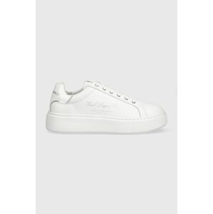 Kožené sneakers boty Karl Lagerfeld MAXI KUP bílá barva, KL62223F