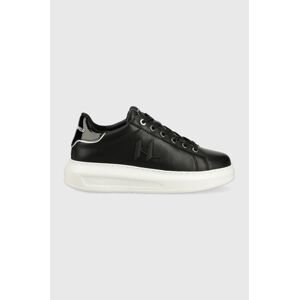 Kožené sneakers boty Karl Lagerfeld KAPRI černá barva, KL62515