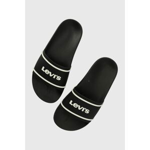 Pantofle Levi's JUNE 3D S dámské, černá barva, 235233.59