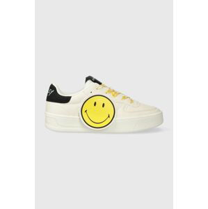 Sneakers boty Desigual x Smiley bílá barva, 23WSKP23.9019