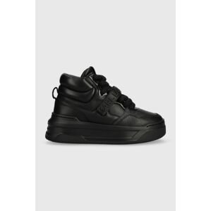 Kožené sneakers boty Karl Lagerfeld KREW MAX KC černá barva, KL63350