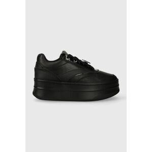 Kožené sneakers boty Karl Lagerfeld KOBO III KC černá barva, KL65020