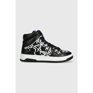 Kožené sneakers boty Karl Lagerfeld Jeans KREW černá barva, KLJ63043
