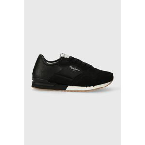 Sneakers boty Pepe Jeans LONDON W SEQUINS černá barva, PLS31382