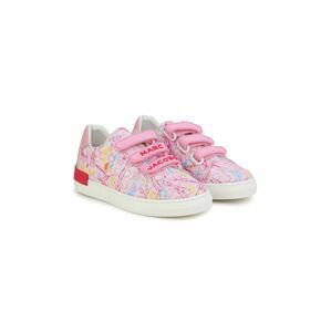 Dětské kožené sneakers boty Marc Jacobs růžová barva