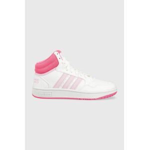 Dětské sneakers boty adidas Originals HOOPS MID 3.0 K bílá barva