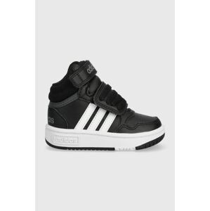 Dětské sneakers boty adidas Originals HOOPS MID 3. AC I černá barva