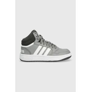 Dětské sneakers boty adidas Originals HOOPS MID 3.0 K šedá barva