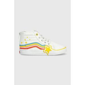 Dětské tenisky Vans SK8-Hi Zip Rainbow Star bílá barva