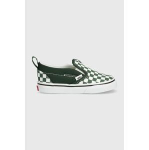 Dětské tenisky Vans TD Slip-On V zelená barva