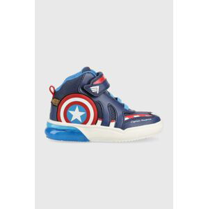 Dětské sneakers boty Geox x Marvel, Avengers tmavomodrá barva