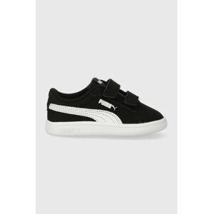 Kožené sneakers boty Puma Smash 3.0 Buck V černá barva