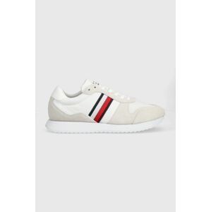 Sneakers boty Tommy Hilfiger RUNNER EVO MIX bílá barva, FM0FM04699