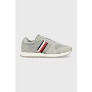 Sneakers boty Tommy Hilfiger RUNNER EVO MIX šedá barva, FM0FM04699