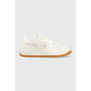 Sneakers boty Tommy Jeans TJM BASKET DENIM bílá barva, EM0EM01200