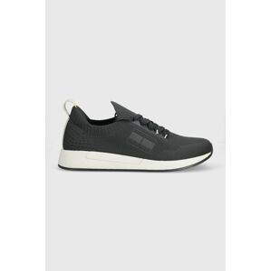 Sneakers boty Tommy Jeans TJM KNITTED RUNNER šedá barva, EM0EM01225