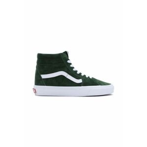 Semišové tenisky Vans SK8-Hi zelená barva, VN0007NSBXU1