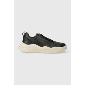 Sneakers boty Guess BASSANO černá barva, FM5BSN LEA12