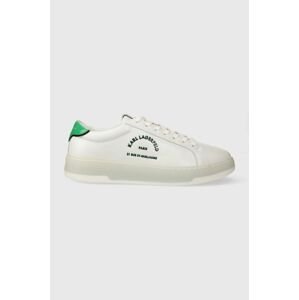 Kožené sneakers boty Karl Lagerfeld KOURT III bílá barva, KL51538