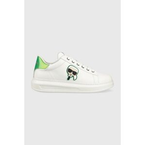 Kožené sneakers boty Karl Lagerfeld KAPRI MENS bílá barva, KL52530G