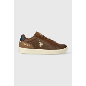 Sneakers boty U.S. Polo Assn. TYMES hnědá barva, TYMES006M/CYN1