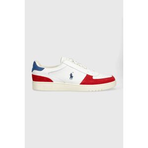 Kožené sneakers boty Polo Ralph Lauren Polo Crt Pp bílá barva, 809913450007