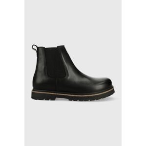Kožené kotníkové boty Birkenstock Highwood pánské, černá barva, 1025764