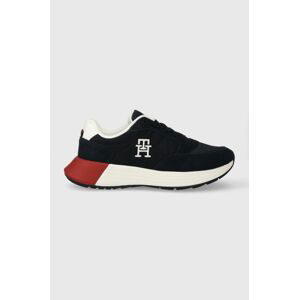 Sneakers boty Tommy Hilfiger CLASSIC ELEVATED RUNNER MIX tmavomodrá barva, FM0FM04636