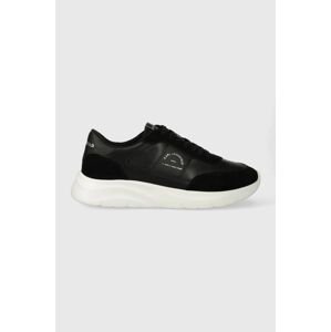 Kožené sneakers boty Karl Lagerfeld SERGER KC černá barva, KL53638