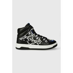 Kožené sneakers boty Karl Lagerfeld Jeans KREW černá barva, KLJ53043