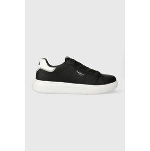 Kožené sneakers boty Pepe Jeans EATON BASIC černá barva, PMS30981