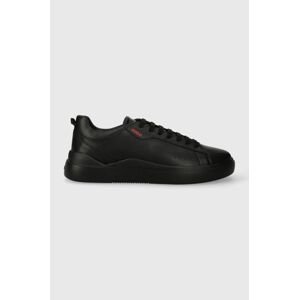 Kožené sneakers boty HUGO Blake černá barva, 50499261