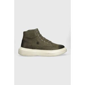 Sneakers boty G-Star Raw DEXTER MID NUB zelená barva, 2242048701.OLV