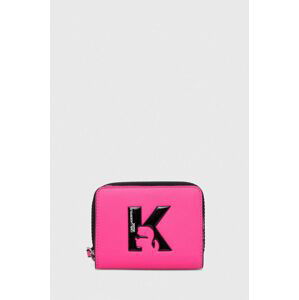 Peněženka Karl Lagerfeld Jeans růžová barva