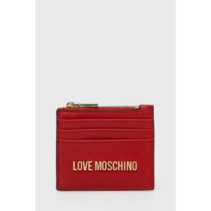 Pouzdro na karty Love Moschino červená barva