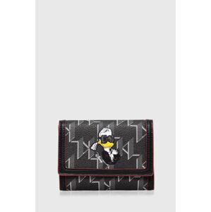 Kožená peněženka Karl Lagerfeld x Disney černá barva