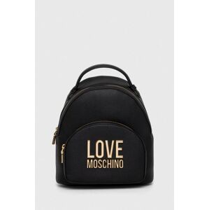 Batoh Love Moschino dámský, černá barva, malý, s aplikací