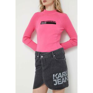 Džínová sukně Karl Lagerfeld Jeans černá barva, mini