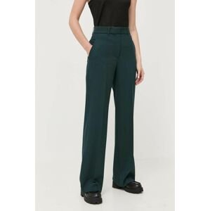 Kalhoty Ivy Oak Penina dámské, zelená barva, jednoduché, high waist