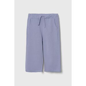 Kalhoty United Colors of Benetton fialová barva, hladké