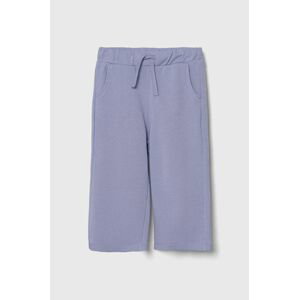 Kalhoty United Colors of Benetton fialová barva, hladké