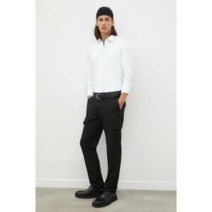 Kalhoty Les Deux pánské, černá barva, jednoduché