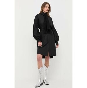 Bavlněné šaty Karl Lagerfeld x The Ultimate icon černá barva, mini, oversize