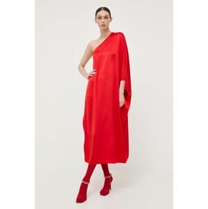 Šaty Karl Lagerfeld KL x The Ultimate icon červená barva, maxi, oversize