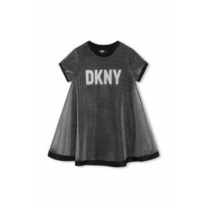 Dívčí šaty Dkny šedá barva, mini