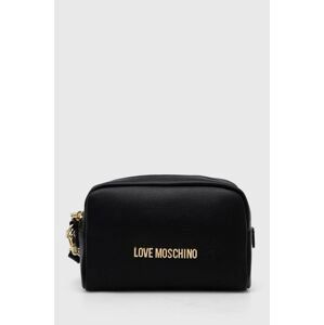 Kosmetická taška Love Moschino černá barva