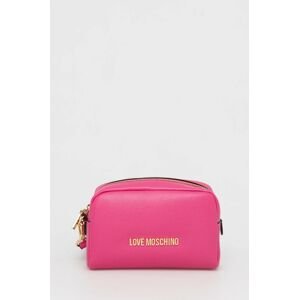 Kosmetická taška Love Moschino růžová barva