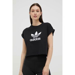 Bavlněné tričko adidas Originals černá barva