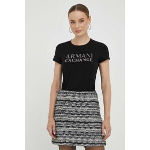 Tričko Armani Exchange černá barva